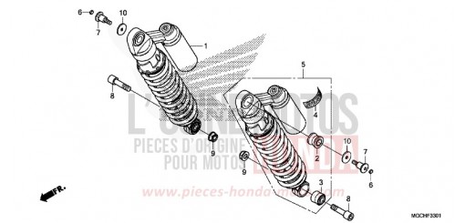 COUSSIN ARRIERE (CB1100NA/NAD) CB1100NAH de 2017